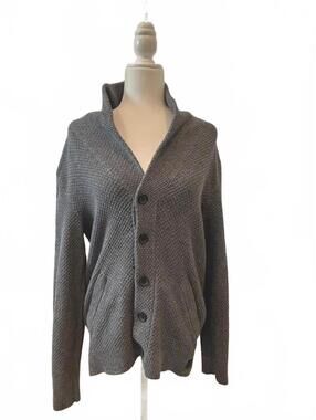 New Women's Hollister Co. Gray Button-Up Cardigan Sweater Jacket Small